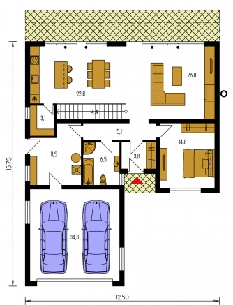 Floor plan of ground floor - CUBER 17